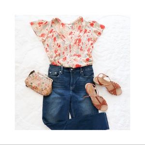 Joie Silk Floral Blouse M